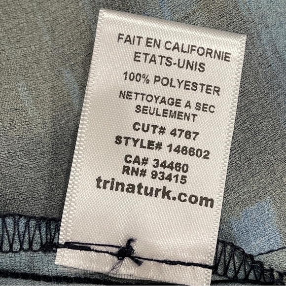 Trina Turk Blue Plaid Button Down Blouse | Size SP Petite | Office Dark Academia - Picture 14 of 16